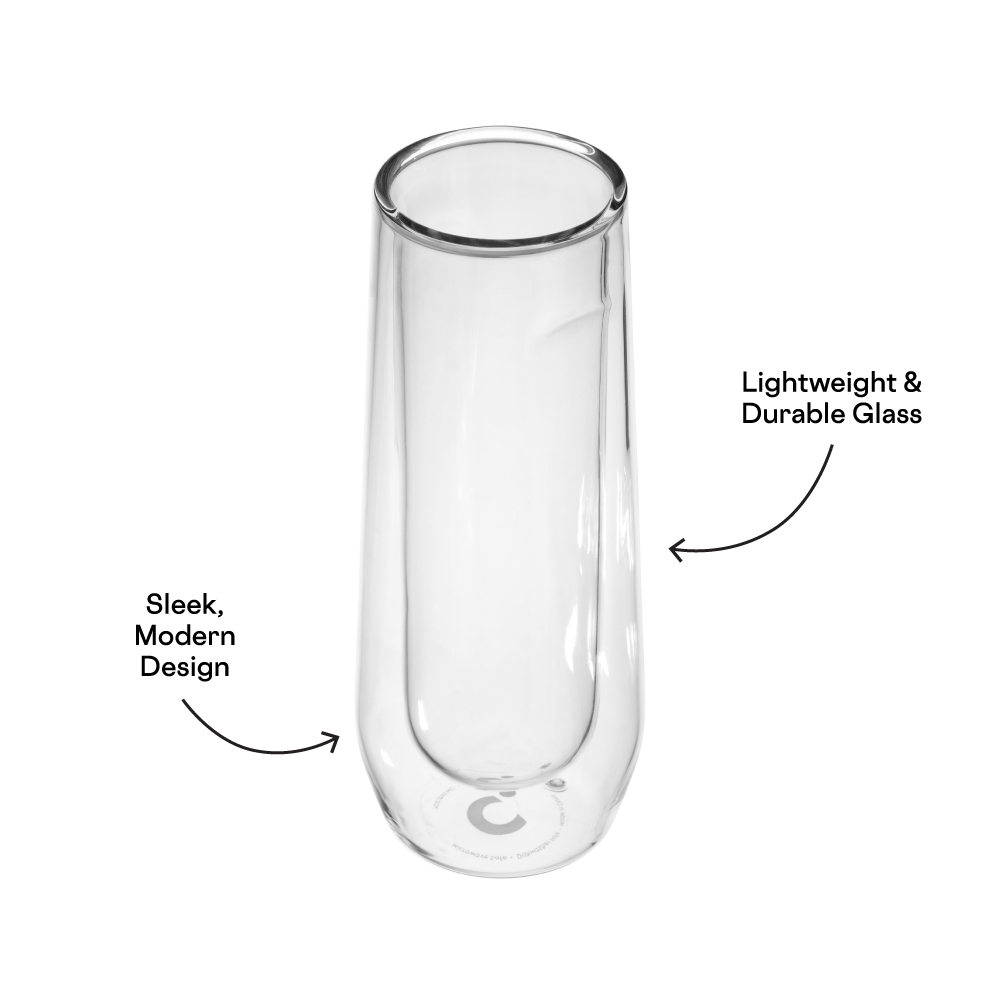 Stemless Flute Glass Set (2)